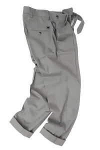 CALÇA CINZA LINHO PREGA