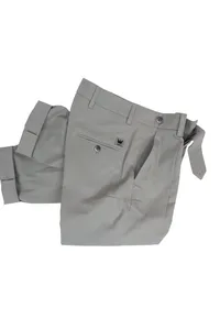CALÇA CINZA LINHO PREGA