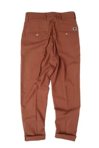 CALÇA CONHAQUE LINHO PREGA