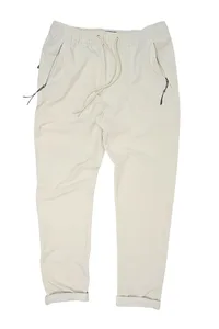 CALÇA JOGGER MICROFIBRA BEGE C/ ZIPER