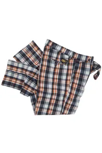 CALÇA XADREZ ALFAIATARIA AZUL E LARANJA