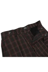 CALÇA XADREZ ALFAIATARIA PRETA