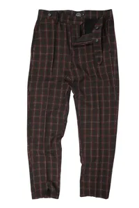 CALÇA XADREZ ALFAIATARIA PRETA