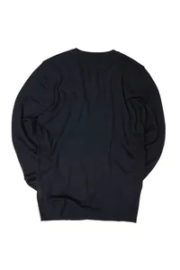 SUÉTER PRETO GOLA V RAMO RAIO
