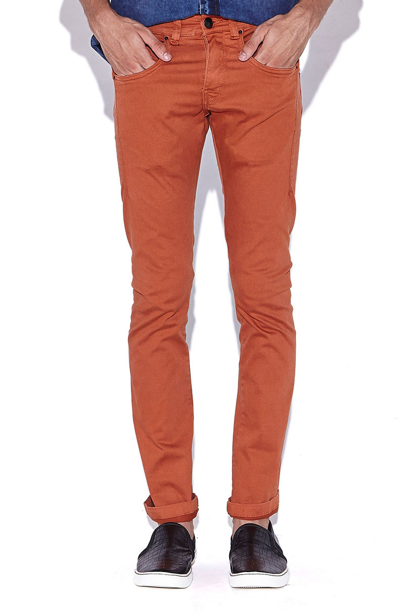 Calça hotsell sarja laranja