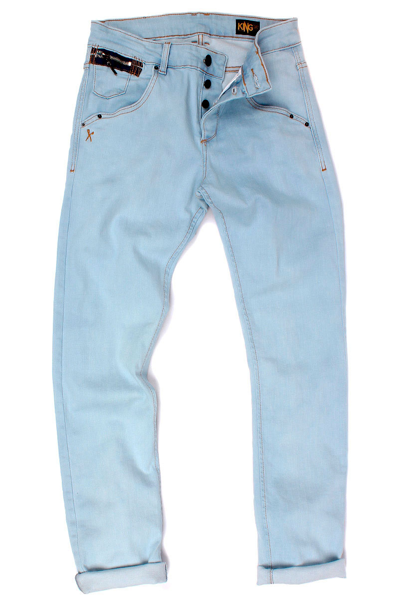 calça jeans masculina com fechamento em botões