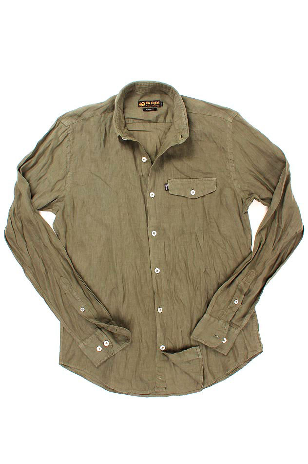 camisa de linho verde