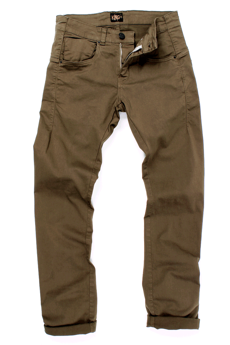 calça de sarja verde militar