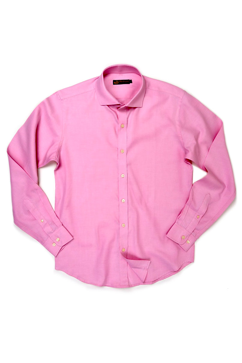 camisa social slim rosa