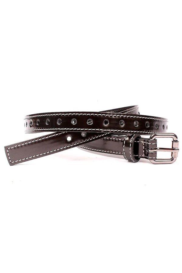 CINTO SLIM PRETO BRILHANTE