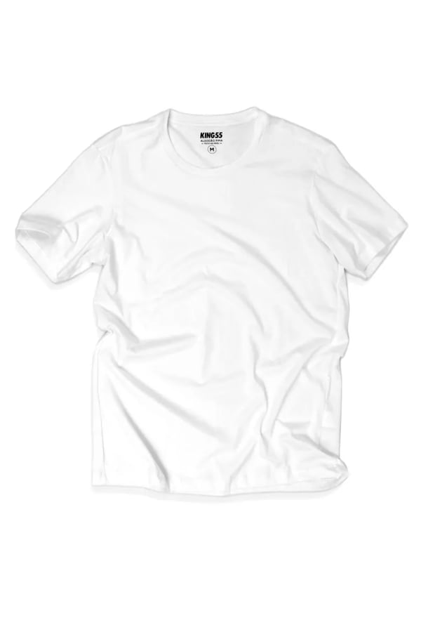 CAMISETA BRANCA LISA PIMA PLAN