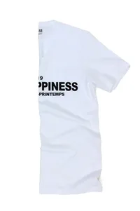 CAMISETA BRANCA GOLA V NEW HAPPINESS