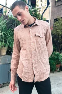 CAMISA EM LINHO MARROM ONE POCKET