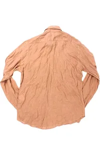 CAMISA EM LINHO MARROM ONE POCKET