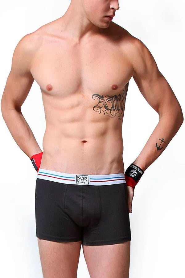 CUECA K55 PRETA E BRANCA