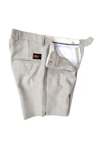 BERMUDA SHORTS CINZA XADREZ ALFAIATARIA
