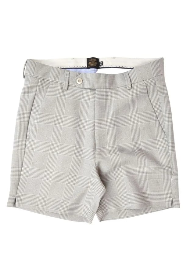 BERMUDA SHORTS CINZA XADREZ ALFAIATARIA