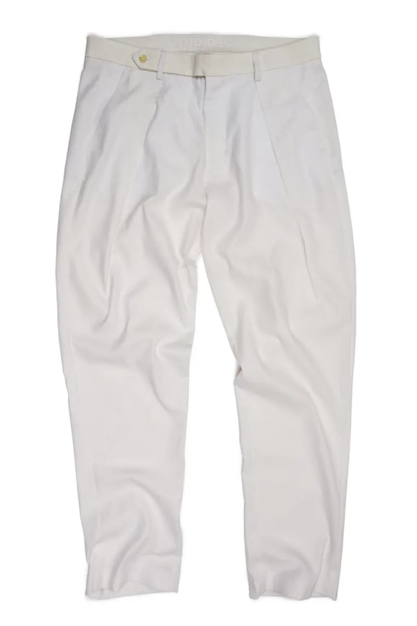 CALÇA BRANCA LINHO PREGA