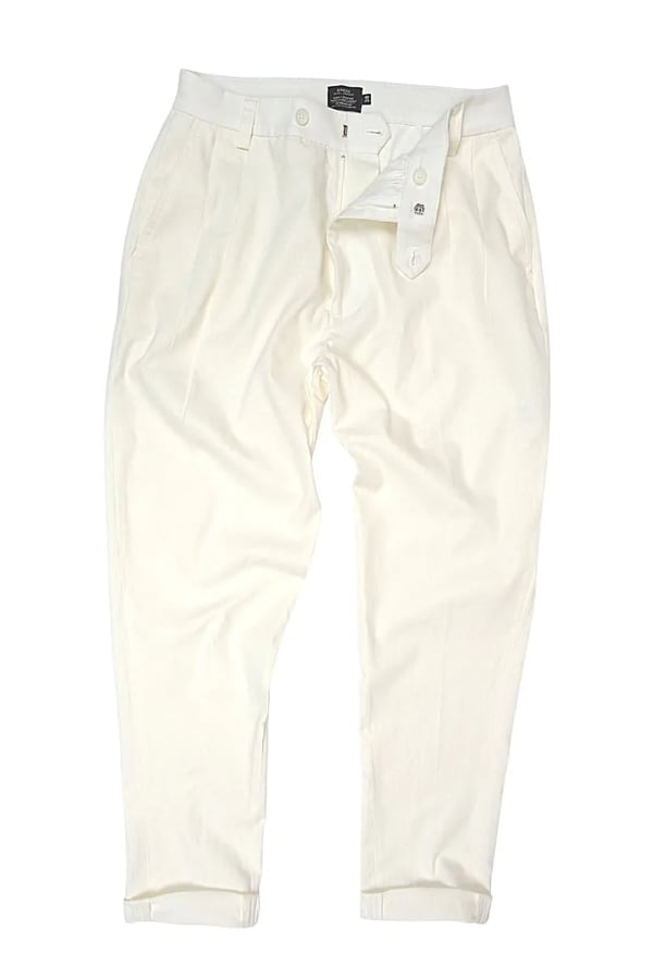 CALÇA OFF WHITE LINHO COM VISCOSE ALFAIATARIA