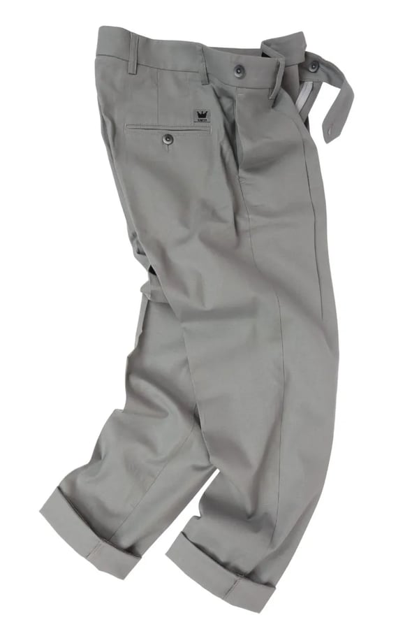 CALÇA CINZA LINHO PREGA