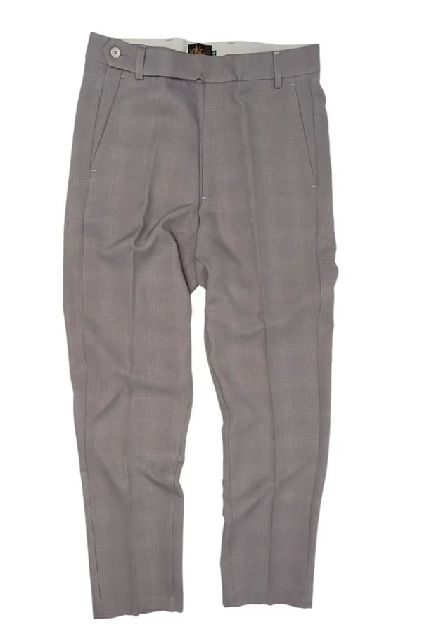 CALÇA CINZA XADREZ ALFAIATARIA