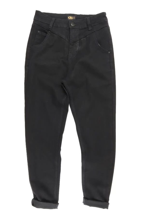 CALÇA JEANS PRETA POP BLACK TO BLACK 80'S