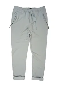 CALÇA JOGGER MICROFIBRA CINZA C/ ZIPER