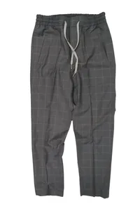 CALÇA JOGGER XADREZ ALFAIATARIA CINZA
