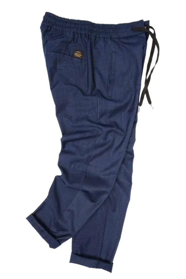 CALÇA JOGGER XADREZ DARK  NAVY