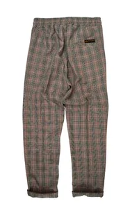 CALÇA JOGGER XADREZ MARROM