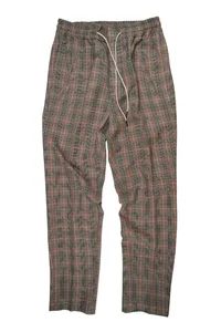 CALÇA JOGGER XADREZ MARROM