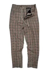 CALÇA JOGGER XADREZ MARROM