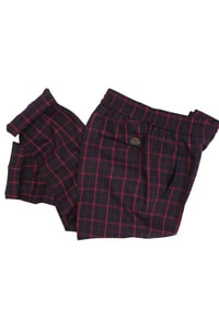 CALÇA JOGGER XADREZ PRETO E VERMELHO