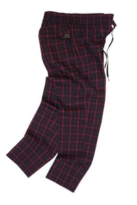 CALÇA JOGGER XADREZ PRETO E VERMELHO