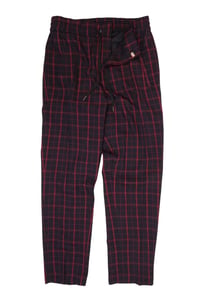 CALÇA JOGGER XADREZ PRETO E VERMELHO