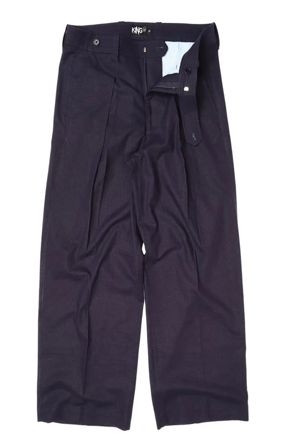 CALÇA LINHO PANTALONA AZUL MARINHO