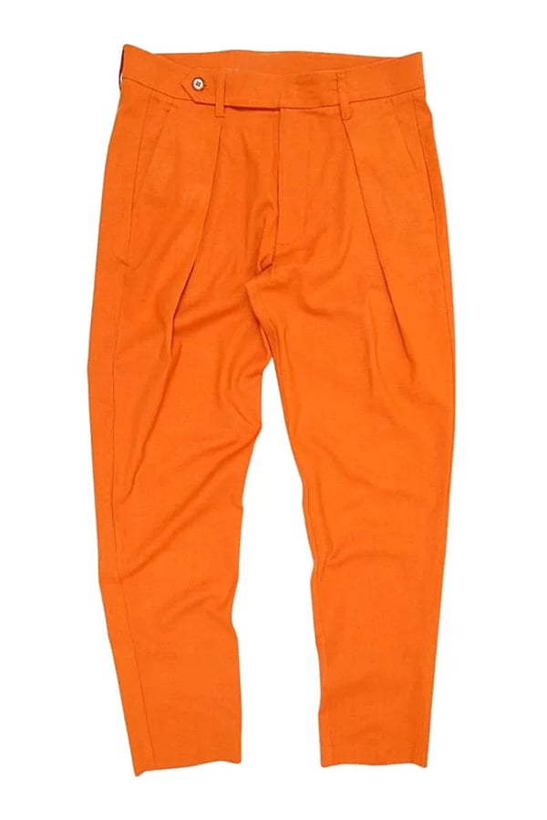 CALÇA MAGENTA LINHO PREGA