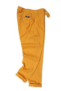 CALÇA MOSTARDA LINHO COM VISCOSE ALFAIATARIA