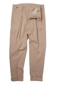 CALÇA NATURAL LINHO PREGA
