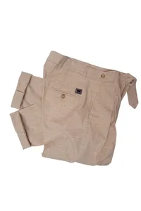 CALÇA NATURAL LINHO PREGA