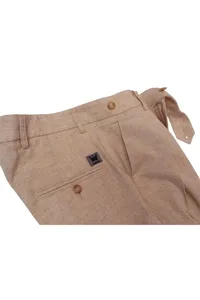 CALÇA NATURAL LINHO PREGA