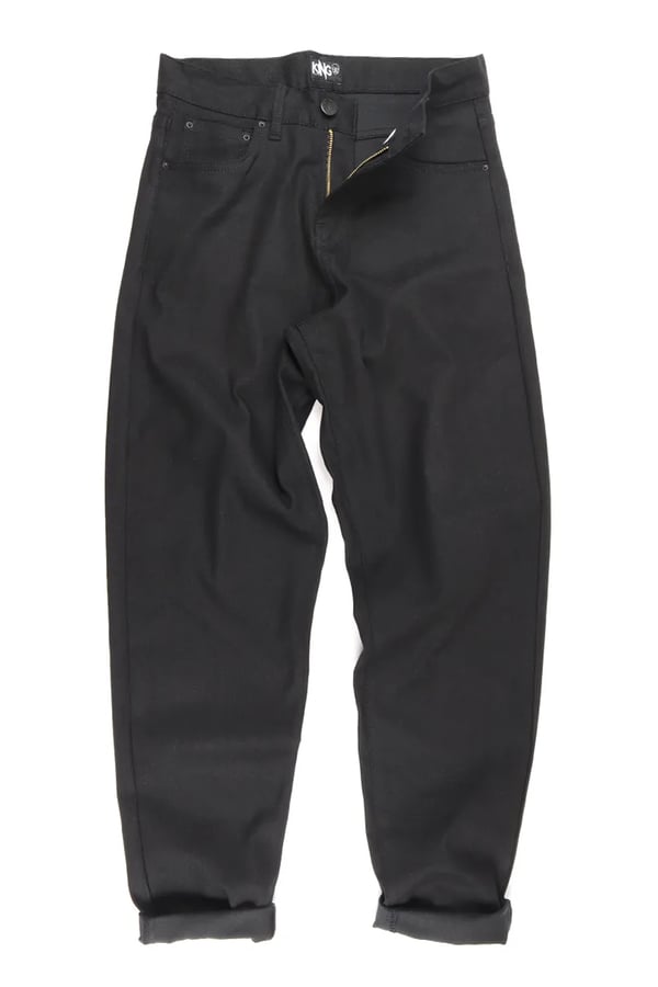 CALÇA PRETA EM JEANS L.A. 80'S