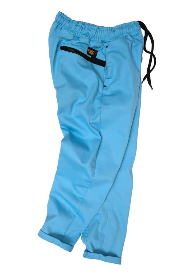 CALÇA SARJA AZUL CELESTE BRONX