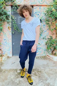 CALÇA SARJA MARINHO BRONX