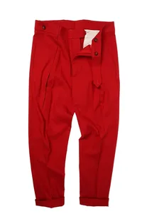 CALÇA VINHO ROSE LINHO PREGA