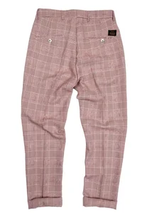 CALÇA VINHO XADREZ ALFAIATARIA