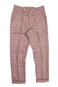 CALÇA VINHO XADREZ ALFAIATARIA
