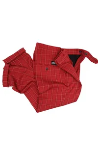 CALÇA XADREZ ALFAIATARIA CEREJA