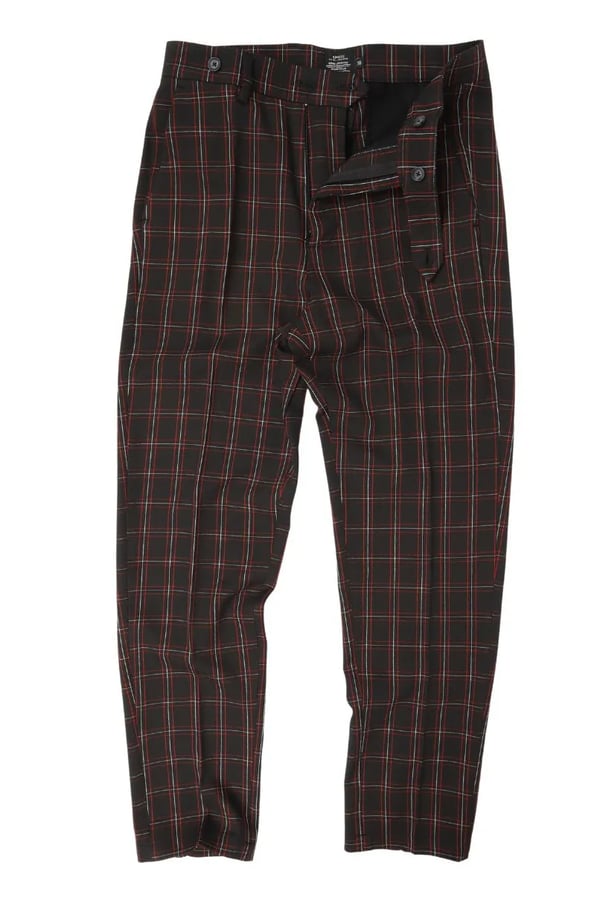 CALÇA XADREZ ALFAIATARIA PRETA