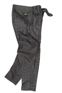 CALÇA XADREZ CHUMBO ALFAIATARIA